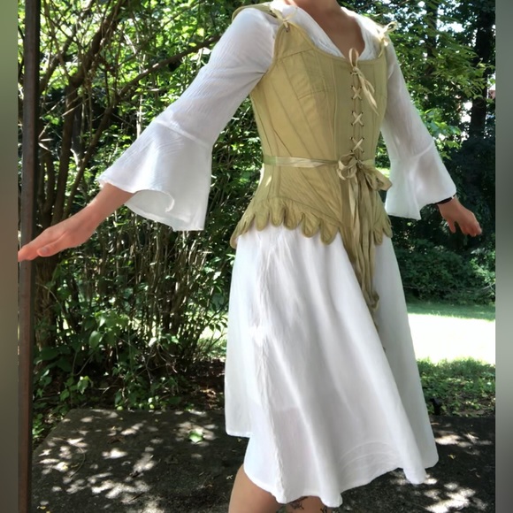 100% Organic Cotton Embroidered White Dress (FOR SALE OR TRADE) - Picture 2 of 7